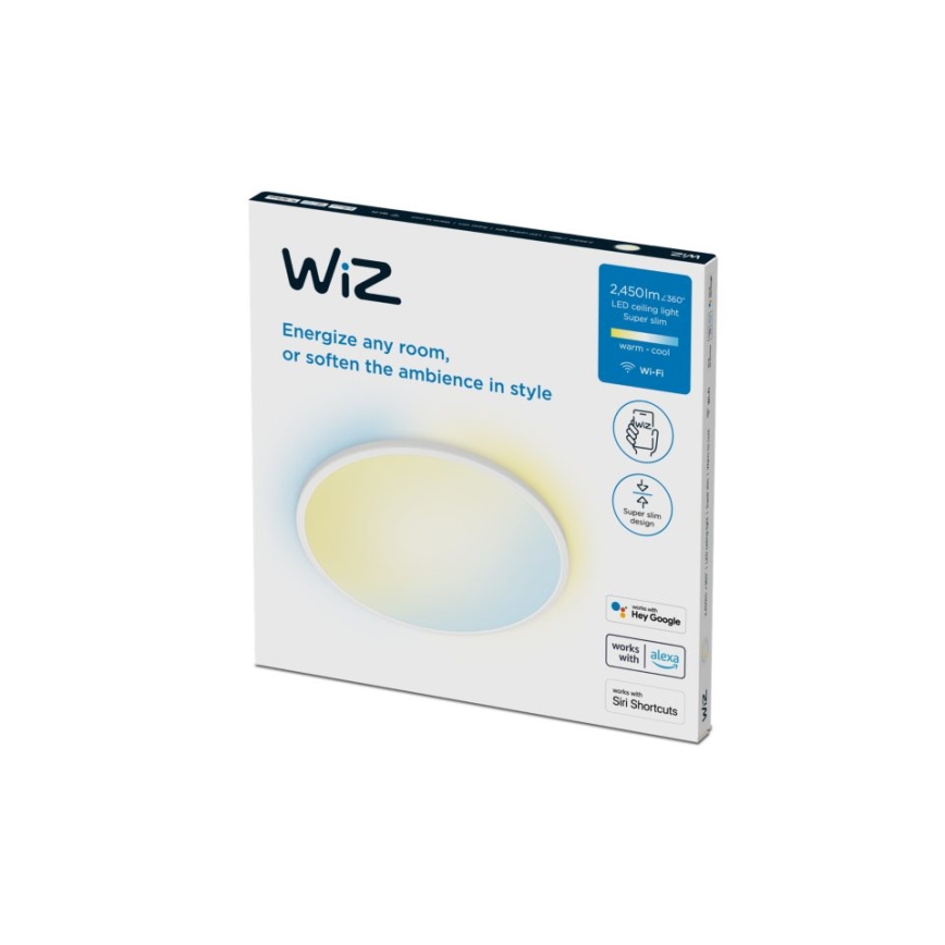 WiZ - Iluminação de teto LED com regulação SUPERSLIM LED/22W/230V 2700-6500K Wi-Fi branca