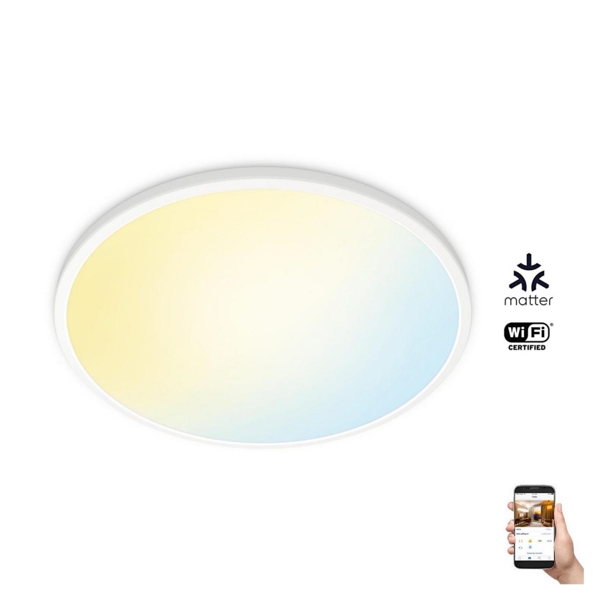 WiZ - Iluminação de teto LED com regulação SUPERSLIM LED/32W/230V 2700-6500K Wi-Fi branca