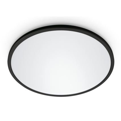WiZ - Iluminação de teto LED com regulação SUPERSLIM LED/32W/230V 2700-6500K Wi-Fi preta