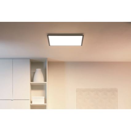 WiZ - Iluminação de teto LED com regulação SUPERSLIM LED/36W/230V 2700-6500K Wi-Fi preto
