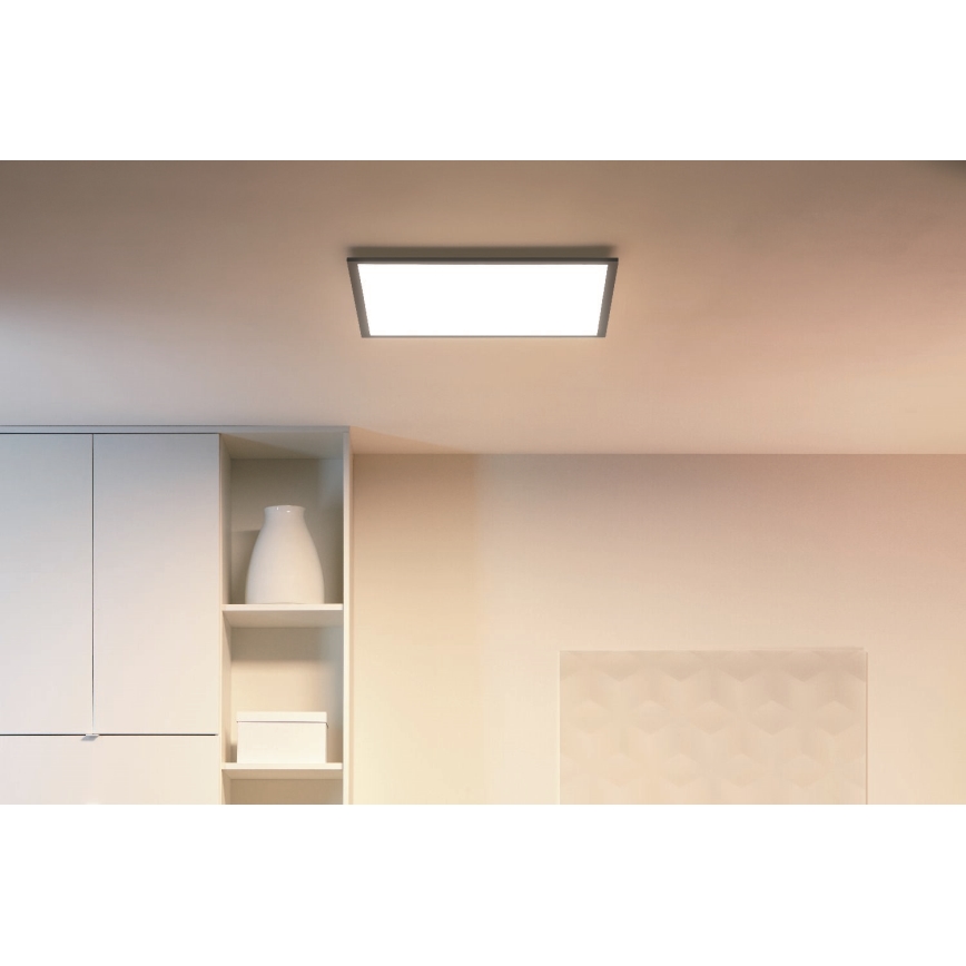 WiZ - Iluminação de teto LED com regulação SUPERSLIM LED/36W/230V 2700-6500K Wi-Fi preto