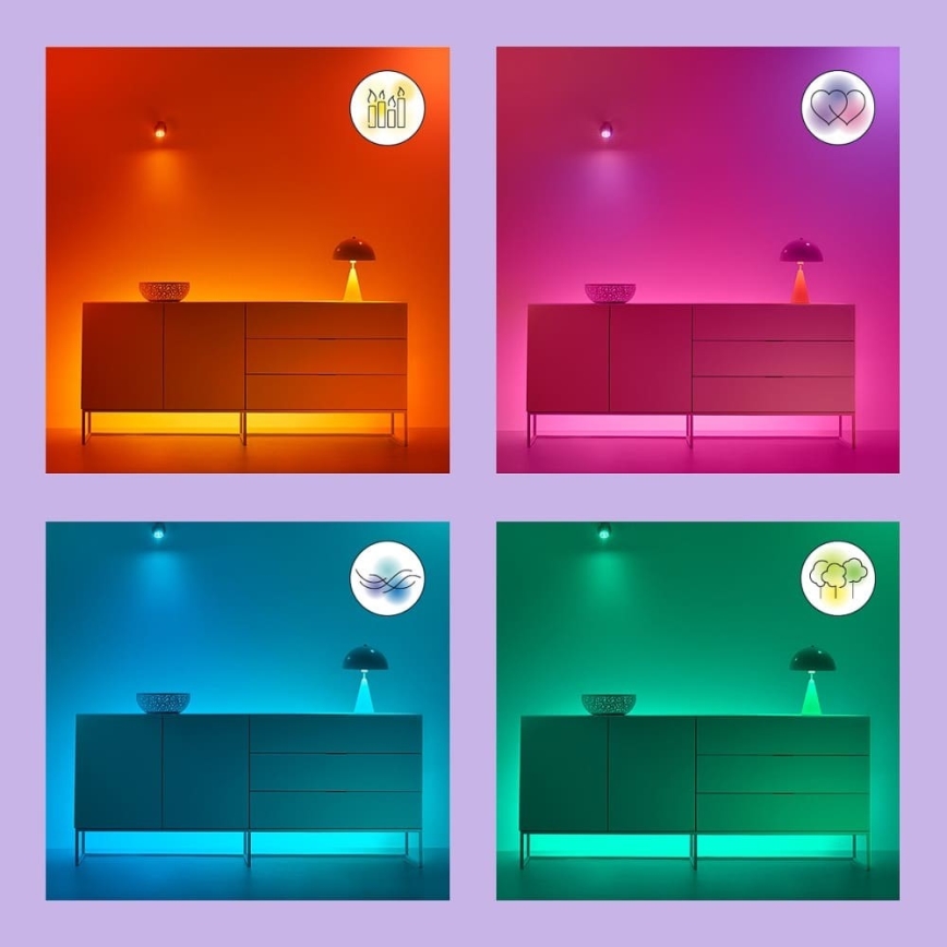 WiZ - Iluminação de teto LED RGB com regulação SUPERSLIM LED/22W/230V 2700-6500K Wi-Fi preto