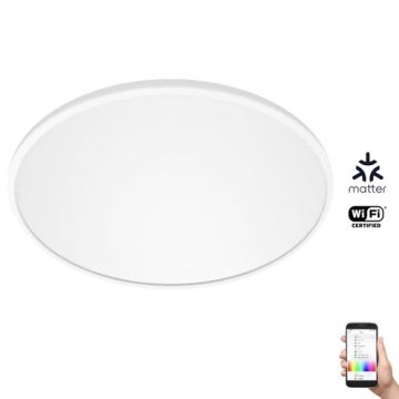 WiZ - Iluminação de teto LED RGB com regulação SUPERSLIM LED/32W/230V 2700-6500K Wi-Fi branco