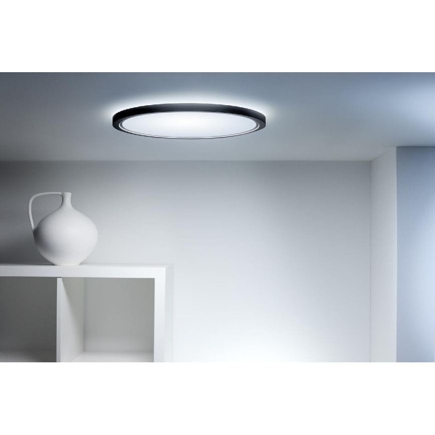 WiZ - Iluminação de teto LED RGB com regulação SUPERSLIM LED/32W/230V 2700-6500K Wi-Fi preto