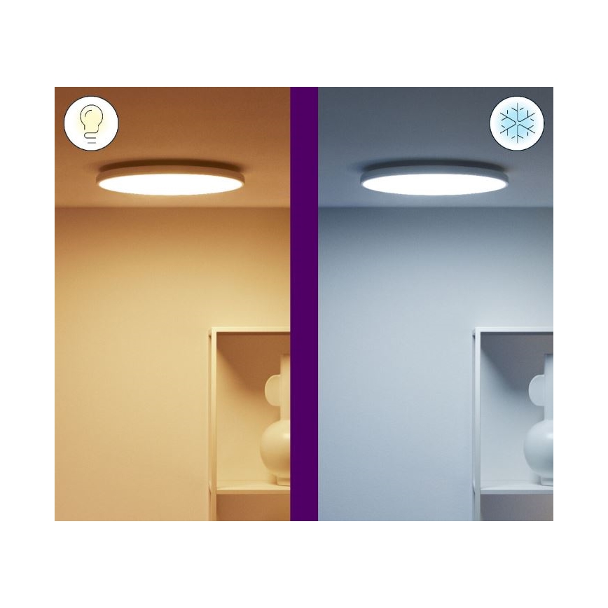WiZ - Iluminação de teto LED RGBW com regulação RUNE LED/21W/230V 2700-6500K Wi-Fi branco
