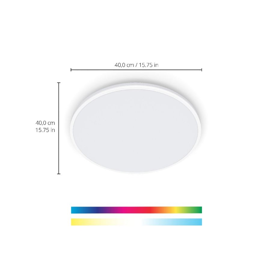 WiZ - Iluminação de teto LED RGBW com regulação RUNE LED/21W/230V 2700-6500K Wi-Fi branco