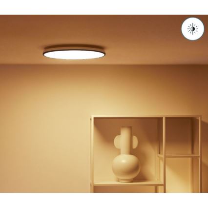 WiZ - Iluminação de teto LED RGBW com regulação RUNE LED/21W/230V 2200-6500K Wi-Fi preto