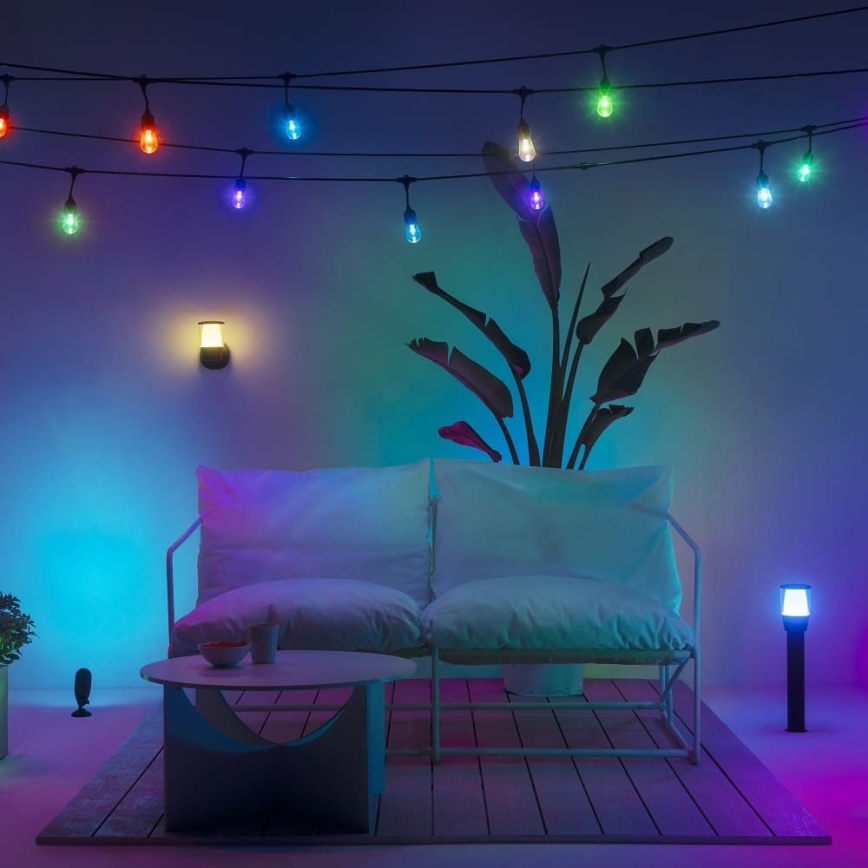 WiZ - Conjunto de extensão LED RGBW Regulação exterior candeeiro ELPAS LED/3,6W/12V 2700-5000K IP65 Wi-Fi