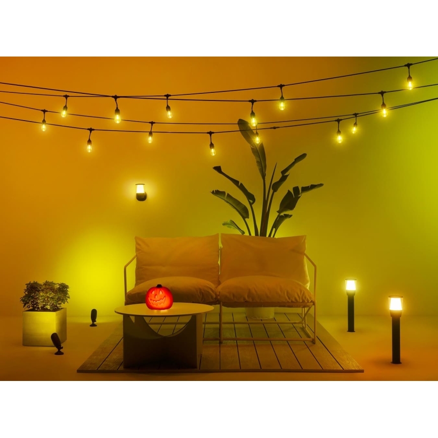 WiZ - Conjunto de extensão LED RGBW Regulação exterior candeeiro ELPAS LED/3,6W/12V 2700-5000K IP65 Wi-Fi