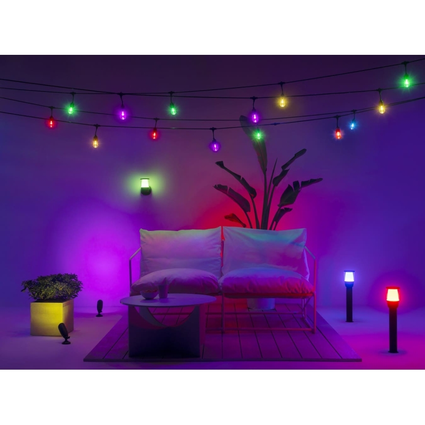 WiZ - Conjunto de extensão LED RGBW Regulação exterior candeeiro ELPAS LED/3,6W/12V 2700-5000K IP65 Wi-Fi