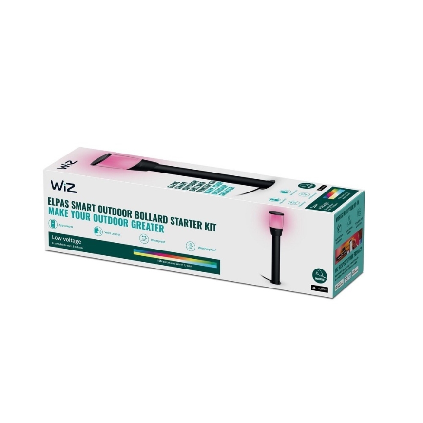 WiZ - LED RGBW Regulação exterior candeeiro ELPAS LED/4,8W/12/230V 2700-5000K IP65 Wi-Fi