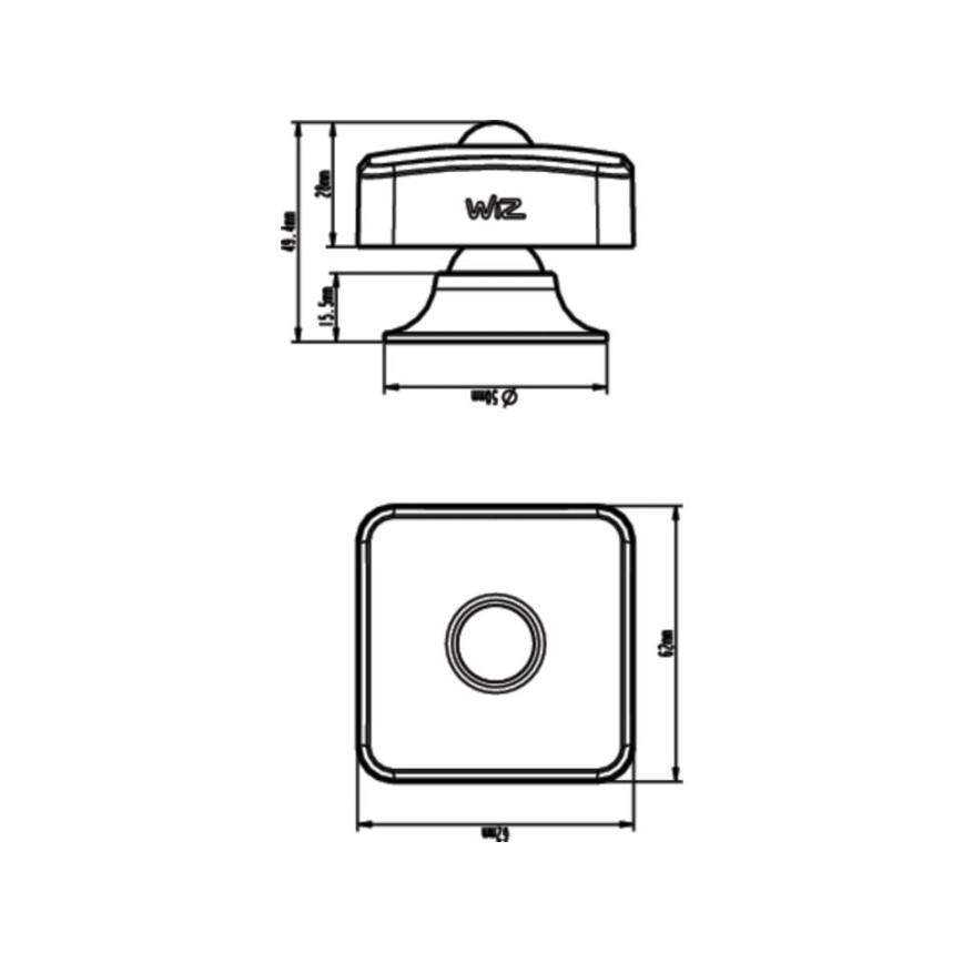 WiZ - Sensor de movimento 1xLR6 Wi-Fi