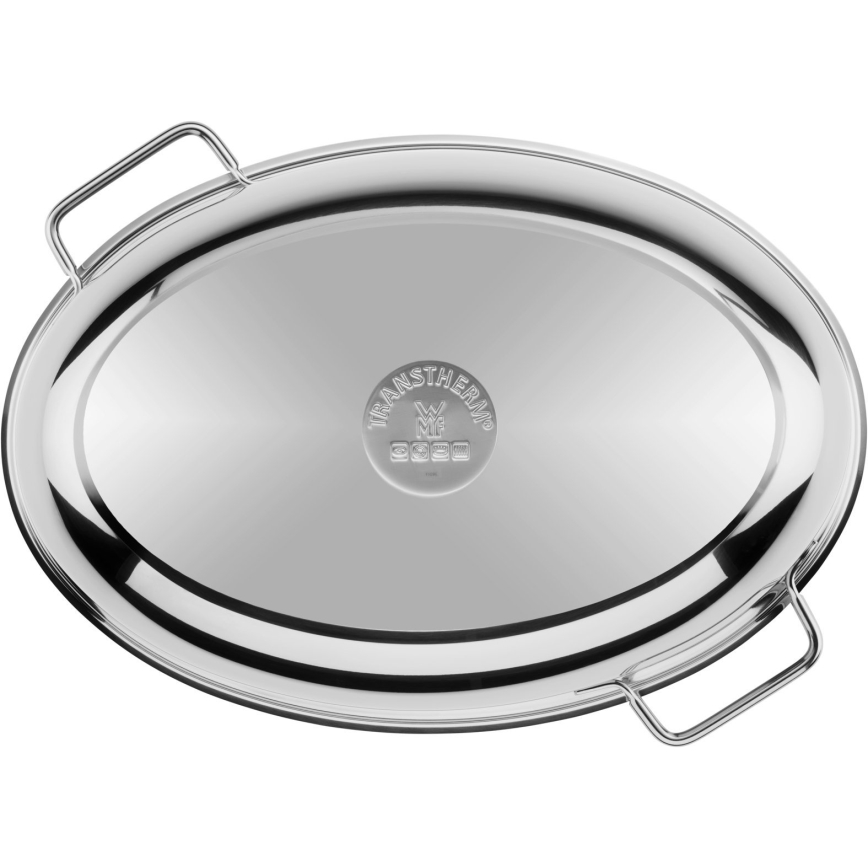 WMF - Assadeira oval com tampa  41x28,5 x18 cm aço inoxidável