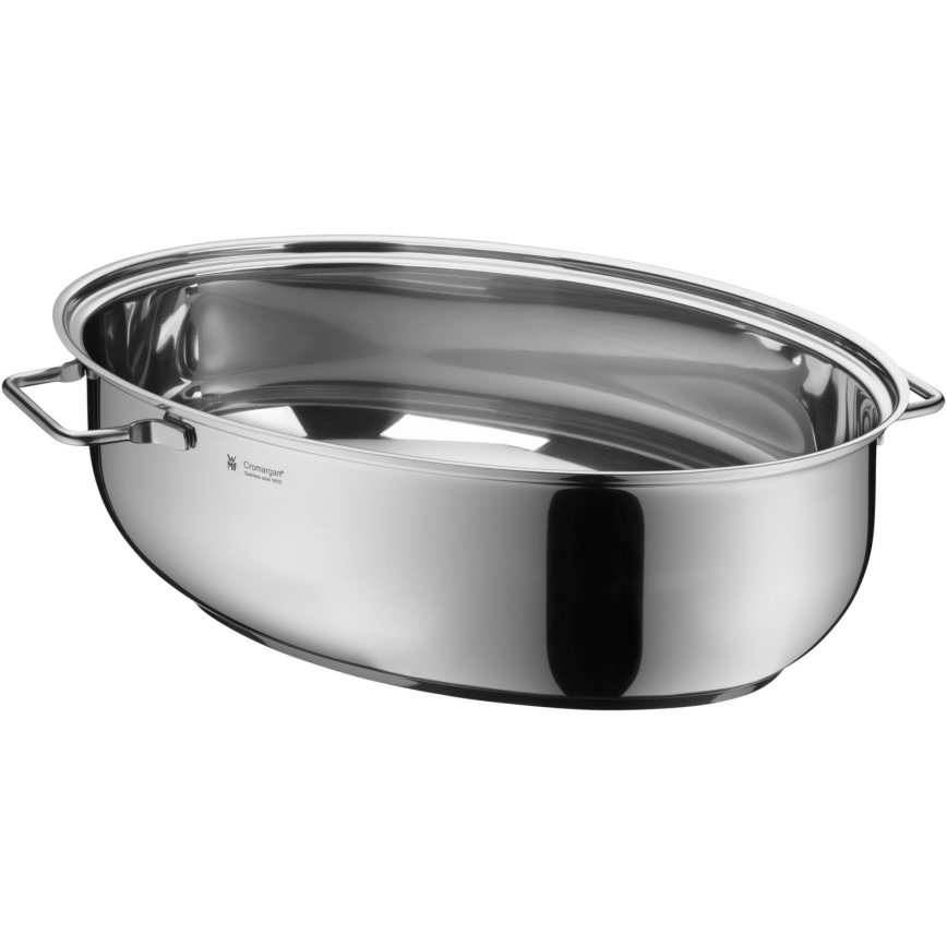WMF - Assadeira oval com tampa  41x28,5 x18 cm aço inoxidável