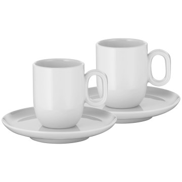 WMF - CONJUNTO 2x Xícara de espresso com pires BARISTA branco