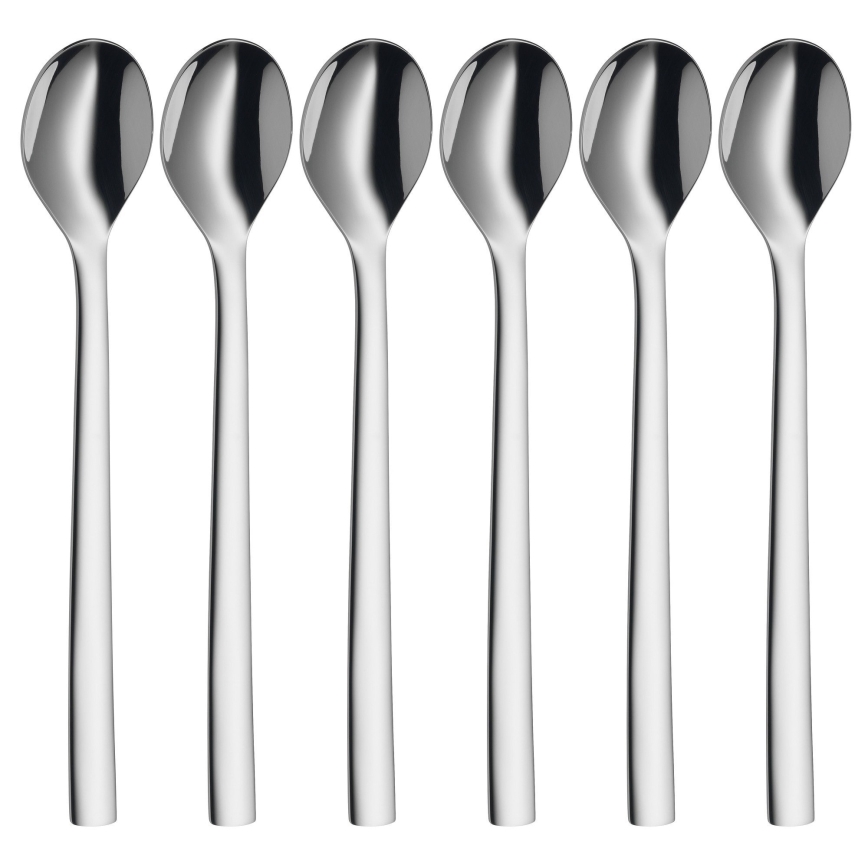 WMF - CONJUNTO 6x Colheres para latte macchiato NUOVA aço inoxidável