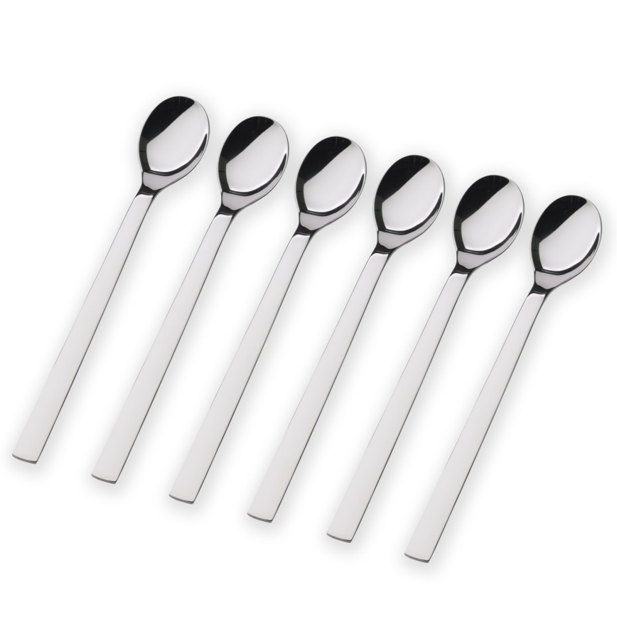 WMF - CONJUNTO 6x Colheres para latte macchiato NUOVA aço inoxidável