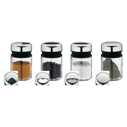WMF - Conjunto de frascos para especiarias 4 unid. DEPOT 9,5 cm aço inoxidável