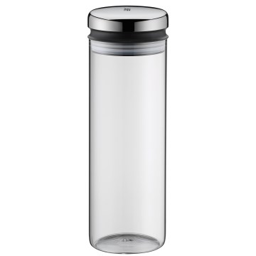 WMF - Frasco de vidro para alimentos DEPOT 1,5l aço inoxidável