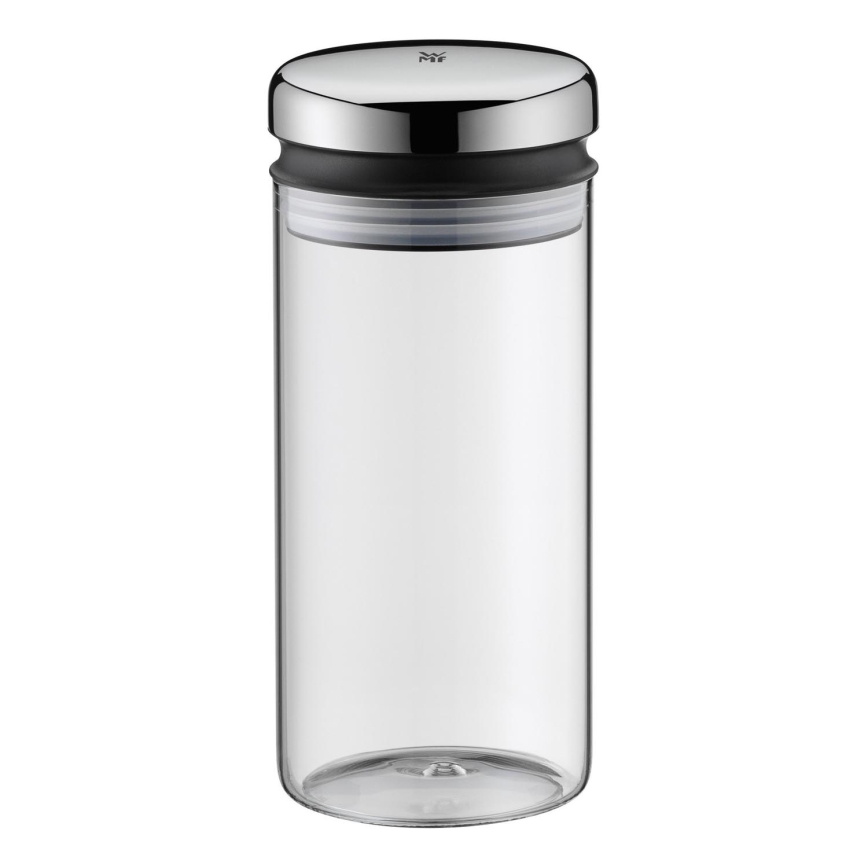 WMF - Frasco de vidro para alimentos DEPOT 1l aço inoxidável