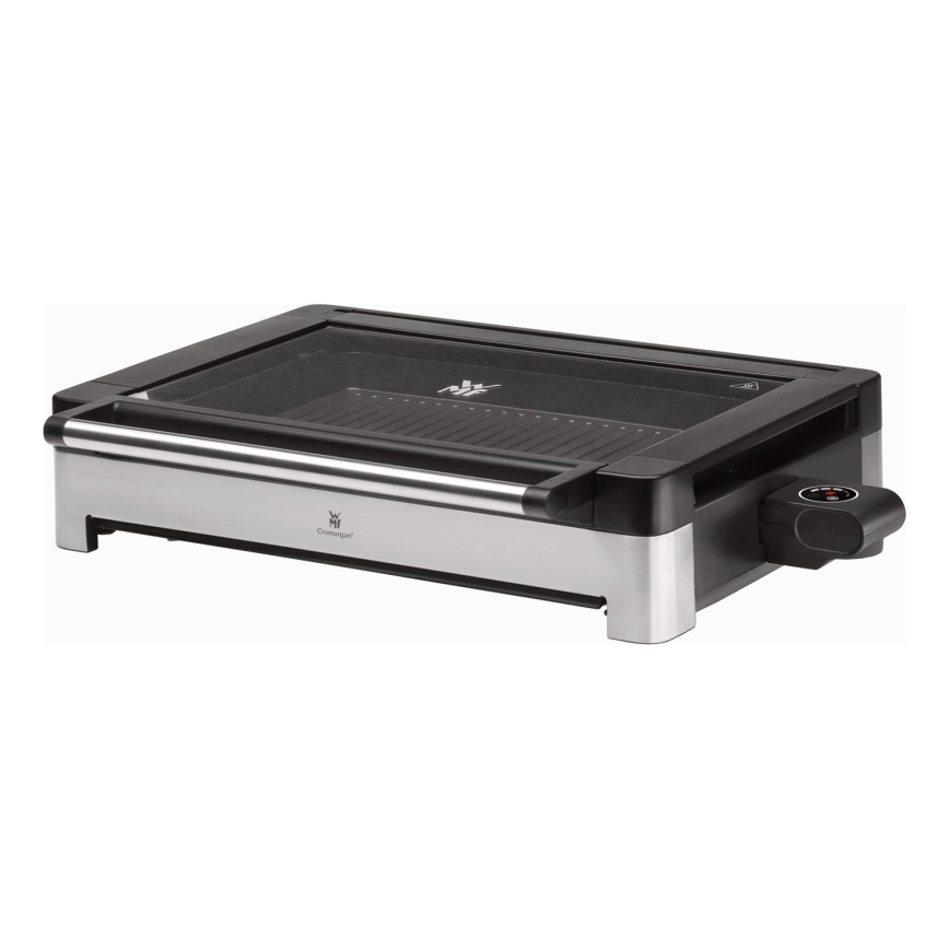 WMF - Grelhador elétrico de mesa com tampa LONO 2200W/230V aço inoxidável
