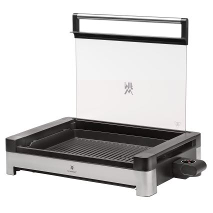 WMF - Grelhador elétrico de mesa com tampa LONO 2200W/230V aço inoxidável
