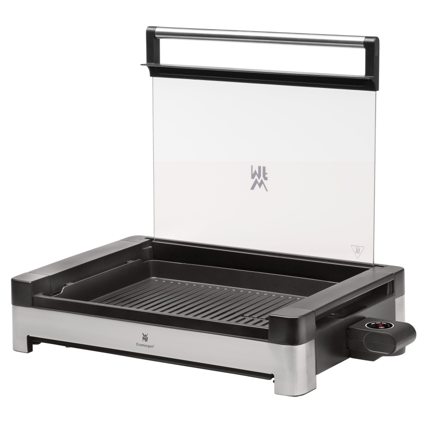 WMF - Grelhador elétrico de mesa com tampa LONO 2200W/230V aço inoxidável