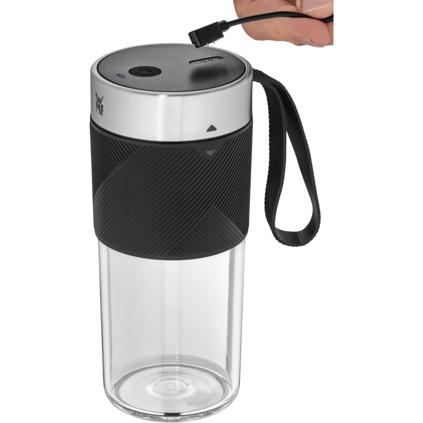 WMF - Liquidificador de viagem KITCHENminis 50W/7,4V 1200 mAh aço inoxidável
