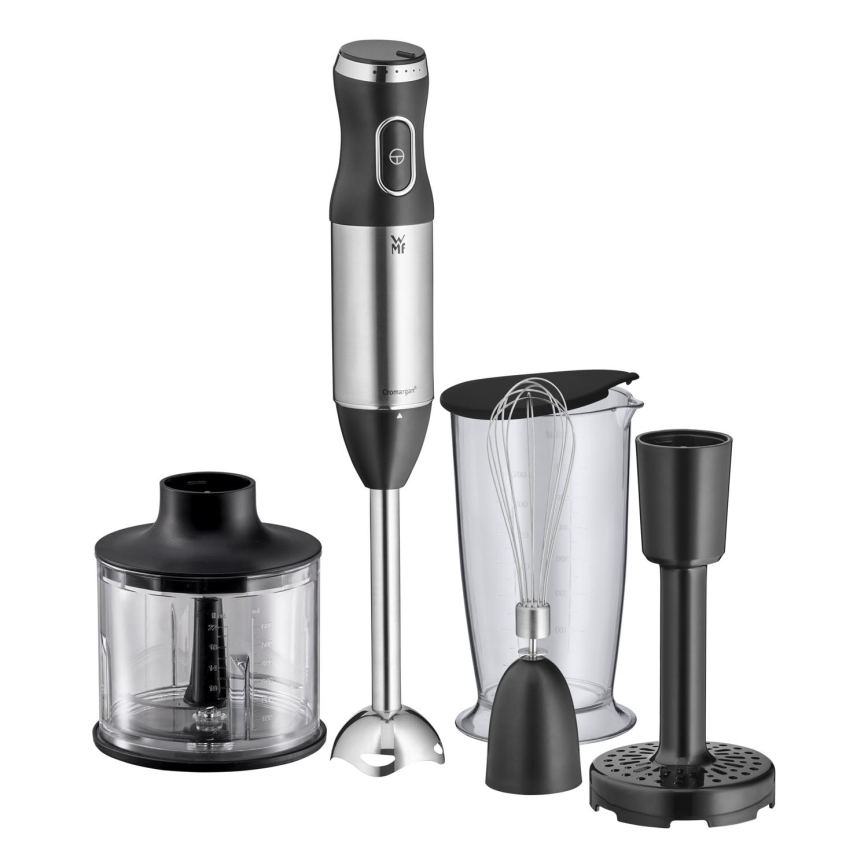 WMF - Varinha mágica com acessórios 4em1 KULT X 600W/230V aço inoxidável