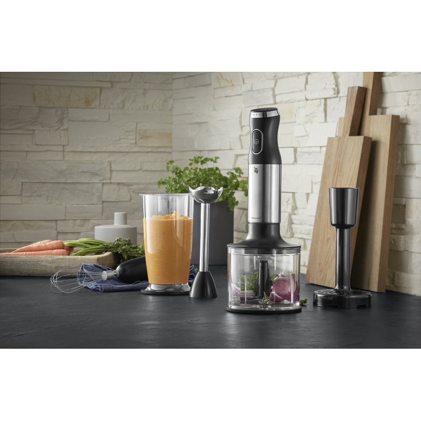 WMF - Varinha mágica com acessórios 4em1 KULT X 600W/230V aço inoxidável