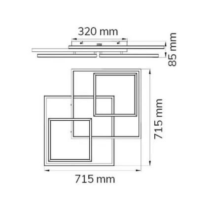 Wofi 10644 - Candelabro integrado LED com regulação VISO LED/62W/230V