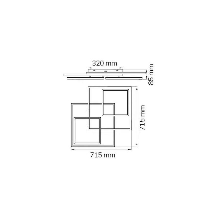 Wofi 10644 - Candelabro integrado LED com regulação VISO LED/62W/230V