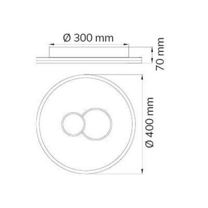 Wofi 11246 - Iluminação de teto LED com regulação NADRA LED/27W/230V