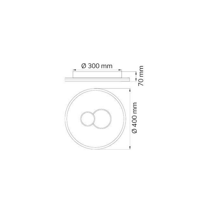 Wofi 11246 - Iluminação de teto LED com regulação NADRA LED/27W/230V