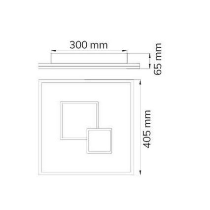 Wofi 11247 - Iluminação de teto LED com regulação NADRA LED/27W/230V