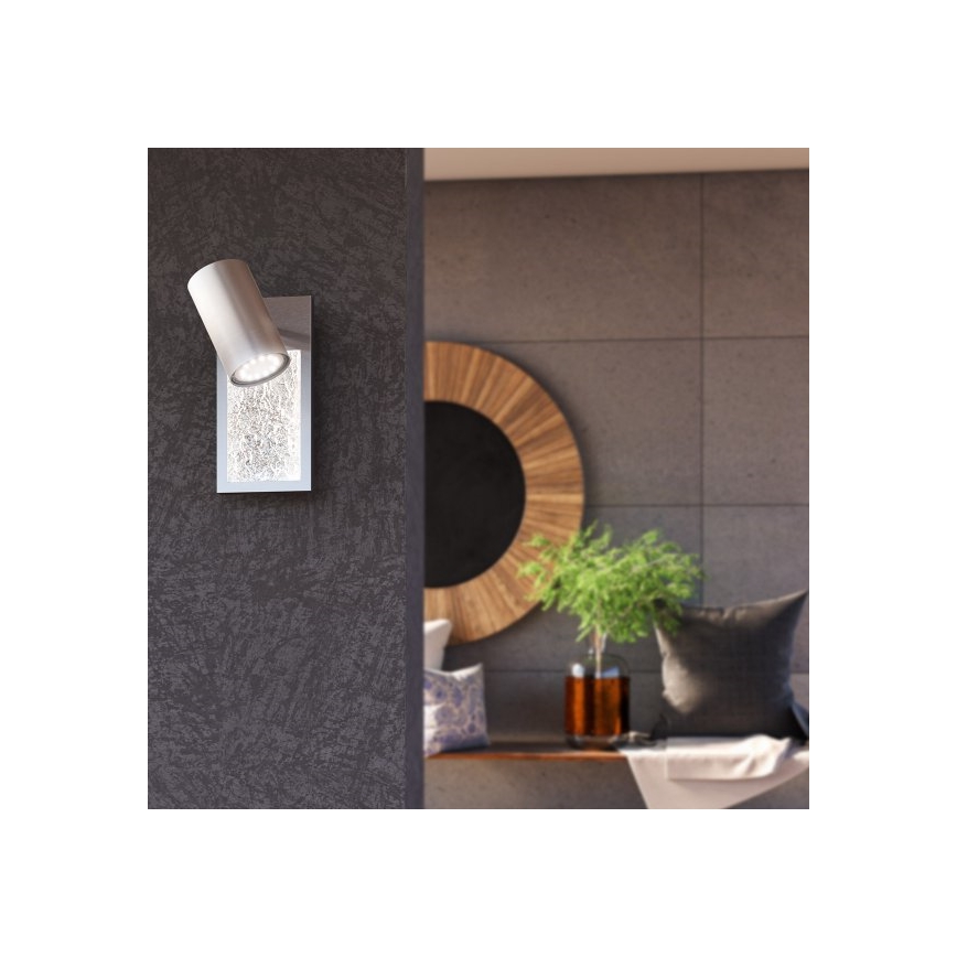 Wofi 11589 - Foco de parede LED BALI 1xGU10/5W/230V + LED/6W/230V