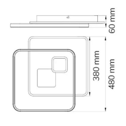 Wofi 11620 - Iluminação de teto LED com regulação AKON LED/43,5W/230V 2700-5500K+ controlo remoto