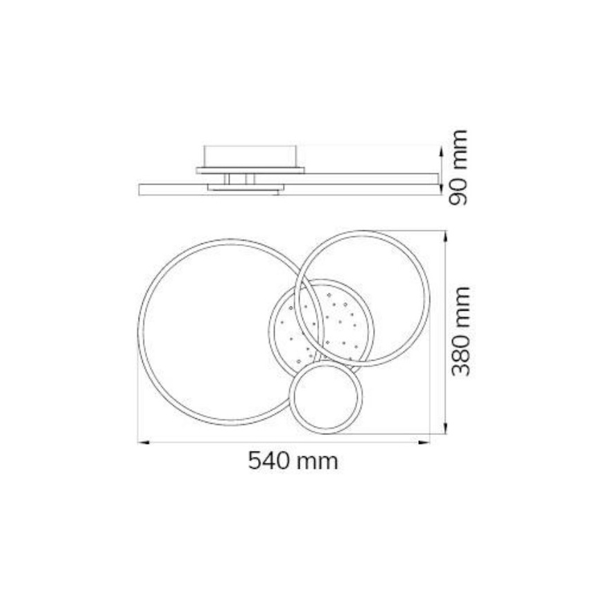 Wofi 11657 - Candelabro integrado LED com regulação KIAH LED/32,5W/230V 3000K