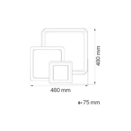 Wofi 11860 - Iluminação de teto LED com regulação MOLA LED/36W/230V 3000-5500K + controlo remoto