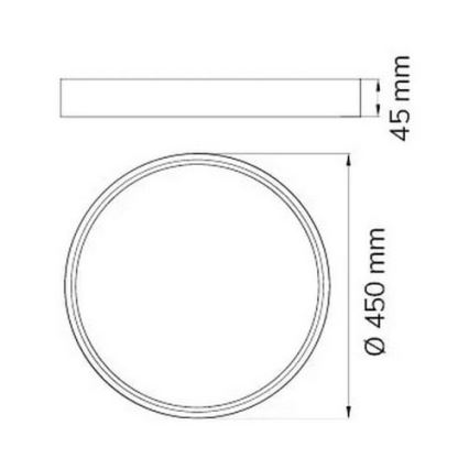 Wofi 12055 - Iluminação de teto LED com regulação DUBAI LED/27,5W/230V branco