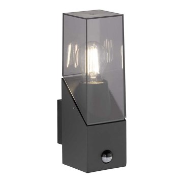Wofi 12224 - Iluminação de parede exterior com sensor MARCOS 1xE27/23W/230V IP54