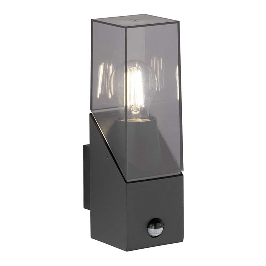 Wofi 12224 - Iluminação de parede exterior com sensor MARCOS 1xE27/23W/230V IP54