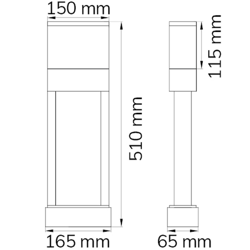 Wofi 12225 - Número de casa LED DIEGO LED/10,5W/230V 3000K IP54