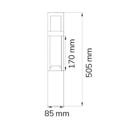 Wofi 12228 - Candeeiro exterior LED SIERRA LED/10W/230V IP54 50,5 cm