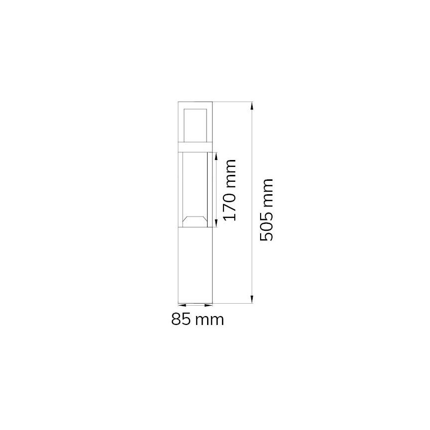 Wofi 12228 - Candeeiro exterior LED SIERRA LED/10W/230V IP54 50,5 cm