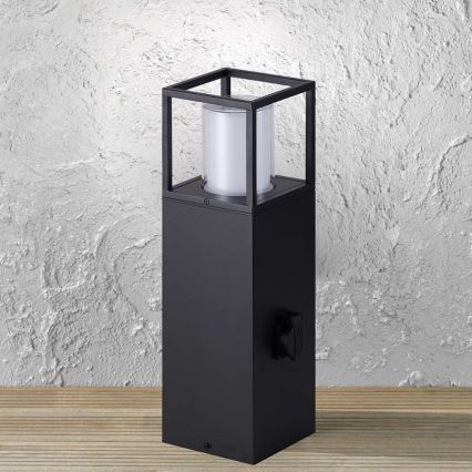 Wofi 12233 - Candeeiro exterior LED com tomada FILIA LED/8,5W/230V IP54 50 cm SCHUKO