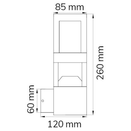 Wofi 12244 - Iluminação de parede exterior LED SIERRA LED/10W/230V IP54