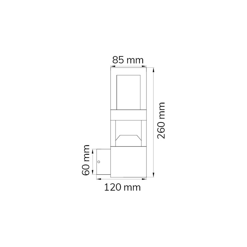 Wofi 12244 - Iluminação de parede exterior LED SIERRA LED/10W/230V IP54