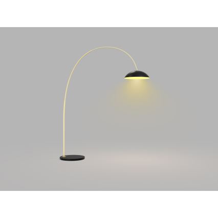 Wofi 3001-104 - Candeeiro de chão LED com regulação ROSCOFF LED/21W/230V preto/dourada