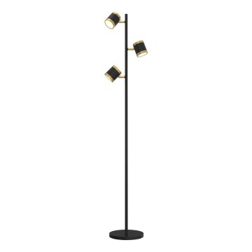 Wofi 3003-304S - Candeeiro de chão LED com regulação TOULOUSE LED/21W/230V preto/dourada